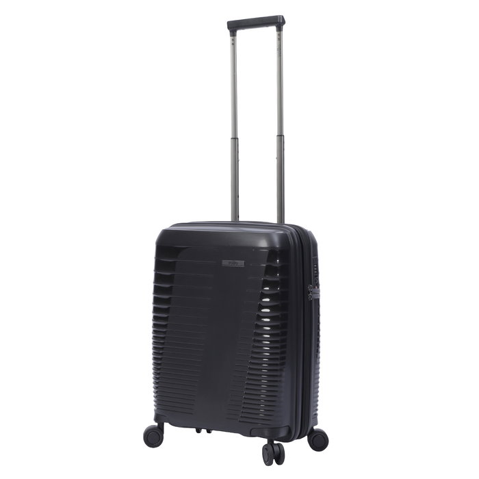 Totto Maleta de Viaje Traveler ET17TRL001-2210-N01S Negra Equipaje de Cabina 20 Pulgadas Expansible con Seguridad TSA y Ruedas 360º