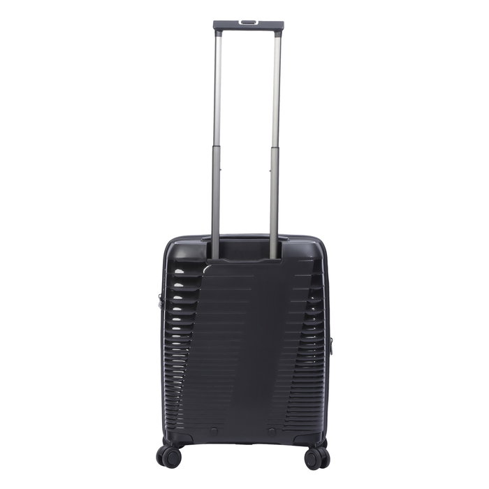 Totto Maleta de Viaje Traveler ET17TRL001-2210-N01S Negra Equipaje de Cabina 20 Pulgadas Expansible con Seguridad TSA y Ruedas 360º