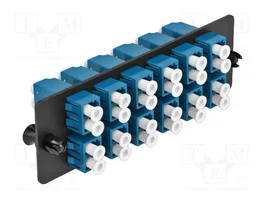 DeLOCK Panel Adaptador de Fibra Óptica LC Duplex UPC 12 Puertos Azul