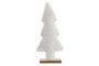 DKD Home Decor Figura Navidad Alpina Blanco Marron Claro Madera Poliester 6 x 30 x 15 cm