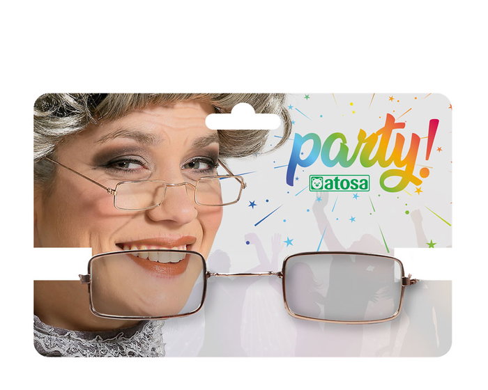 Gafas Carnaval Ancianos Unisex Adulto Metálicas Finas para Disfraz