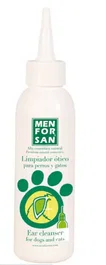 Menforsan Limpiador Otico Perros y Gatos para Limpieza del Conducto Auditivo sin Alcohol 125 mL