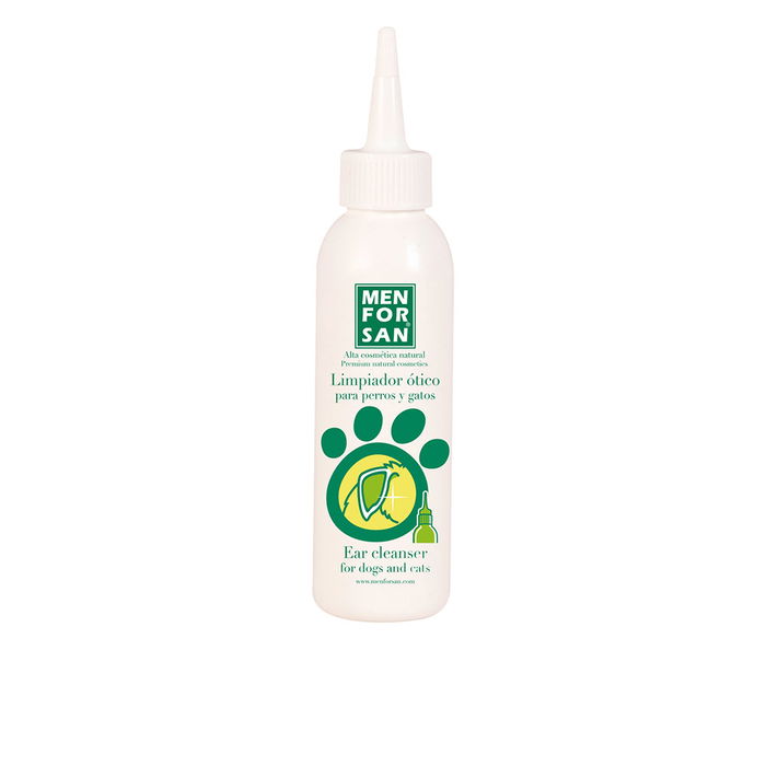 Men For San Limpiador Ótico para Perros y Gatos 125 ml - Higiene Ocular y Auditiva, pH Fisiológico, Sin Malos Olores Men For San Limpiador Ótico para Perros y Gatos 125 ml - Higiene Ocular y Auditiva, pH Fisiológico, Sin Malos Olores