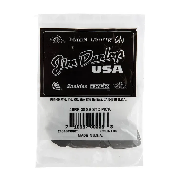 Dunlop Púas de Acero Inoxidable Standard .038 (Pack de 36)