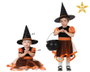 Disfraz de Bruja Bebé Naranja con Sombrero y Tul, Talla 24 Meses, Halloween