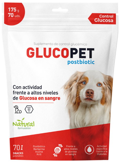 Nuzoa Glucopet Snack Postbiótico para Perros 175g 70 UD