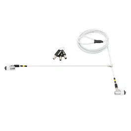 Mobilis 001327 Cable antirrobo para portátil Blanco 1,8 m Acero con llave
