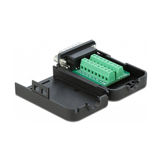 DeLOCK Adaptador D-Sub15 a bloque de terminales con carcasa 66568