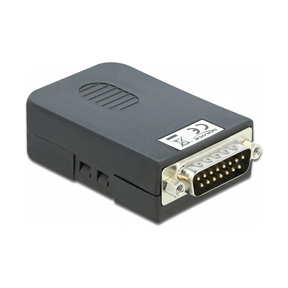 DeLOCK Adaptador D-Sub15 a bloque de terminales con carcasa 66568