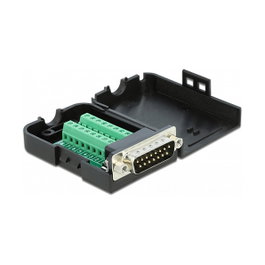DeLOCK Adaptador D-Sub15 a bloque de terminales con carcasa 66568