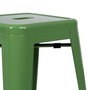 Taburete Verde Metal Dallas Industrial 42 X 42 X 61,20 cm (Set de 4)