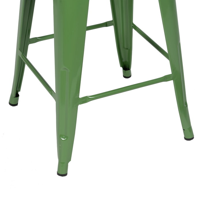 Taburete Verde Metal Dallas Industrial 42 X 42 X 61,20 cm (Set de 4)