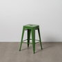 Taburete Verde Metal Dallas Industrial 42 X 42 X 61,20 cm (Set de 4)