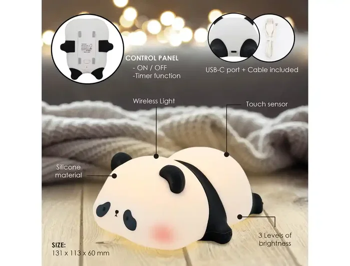 Wondee Lámpara de iluminación de noche panda Wondee Lámpara de iluminación de noche panda