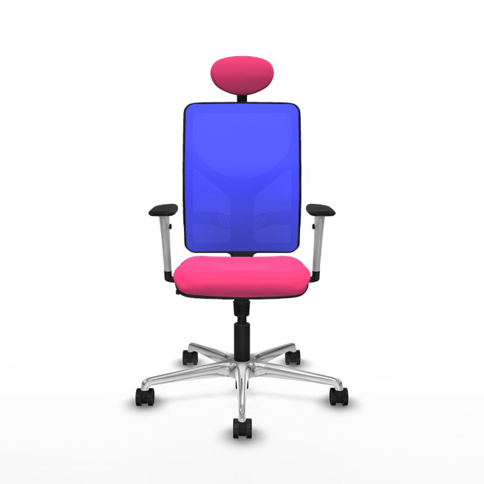 PIQUERAS Y CRESPO Silla de oficina Motilla con mecanismo Sincro, Rosa y Azul