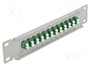 DeLOCK Panel de conexión de fibra óptica 12 puertos LC Duplex verde 10″ 1U