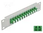 DeLOCK Panel de conexión de fibra óptica 12 puertos LC Duplex verde 10″ 1U
