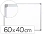 Q-connect Pizarra Blanca Melamina Marco Aluminio 60x45 cm
