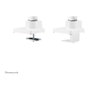 Neomounts NM-D775DXWHITE Brazo de Monitor de Escritorio Doble con Muelle de Gas, para Pantallas de 25.4 a 81.3 cm (10" a 32"), Soporte 100x100 mm, Carga 8 kg, Color Blanco