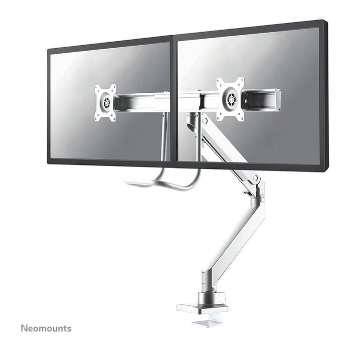 Neomounts NM-D775DXWHITE Brazo de Monitor de Escritorio Doble con Muelle de Gas, para Pantallas de 25.4 a 81.3 cm (10" a 32"), Soporte 100x100 mm, Carga 8 kg, Color Blanco Neomounts NM-D775DXWHITE Brazo de Monitor de Escritorio Doble con Muelle de Gas, para Pantallas de 25.4 a 81.3 cm (10" a 32"), Soporte 100x100 mm, Carga 8 kg, Color Blanco