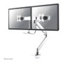 Neomounts NM-D775DXWHITE Brazo de Monitor de Escritorio Doble con Muelle de Gas, para Pantallas de 25.4 a 81.3 cm (10" a 32"), Soporte 100x100 mm, Carga 8 kg, Color Blanco