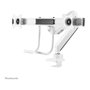Neomounts NM-D775DXWHITE Brazo de Monitor de Escritorio Doble con Muelle de Gas, para Pantallas de 25.4 a 81.3 cm (10" a 32"), Soporte 100x100 mm, Carga 8 kg, Color Blanco