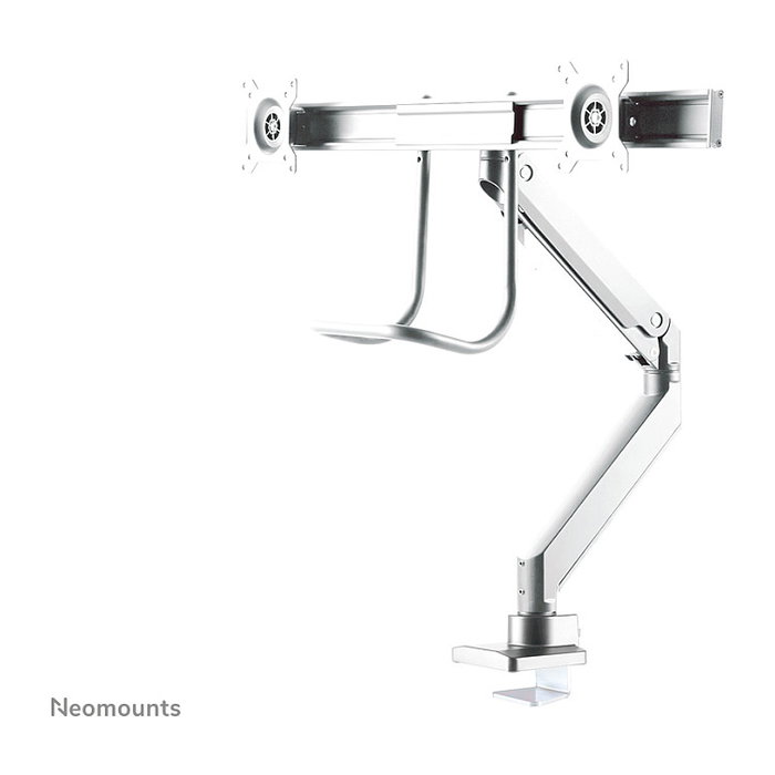 Neomounts NM-D775DXWHITE Brazo de Monitor de Escritorio Doble con Muelle de Gas, para Pantallas de 25.4 a 81.3 cm (10" a 32"), Soporte 100x100 mm, Carga 8 kg, Color Blanco Neomounts NM-D775DXWHITE Brazo de Monitor de Escritorio Doble con Muelle de Gas, para Pantallas de 25.4 a 81.3 cm (10" a 32"), Soporte 100x100 mm, Carga 8 kg, Color Blanco