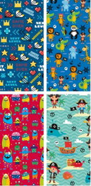 WONDER WRAPPER Caja de 50 rollos de papel de regalo infantil 0,7x2 m