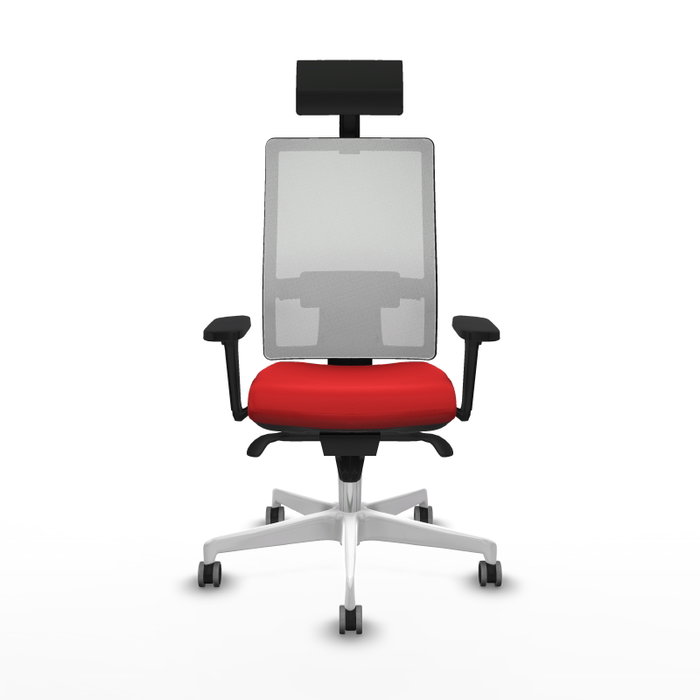 PIQUERAS Y CRESPO Silla de oficina Horna con mecanismo Sincro, Rojo y Blanco PIQUERAS Y CRESPO Silla de oficina Horna con mecanismo Sincro, Rojo y Blanco