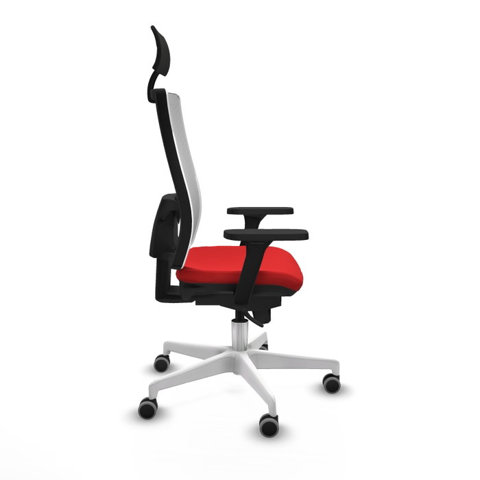 PIQUERAS Y CRESPO Silla de oficina Horna con mecanismo Sincro, Rojo y Blanco PIQUERAS Y CRESPO Silla de oficina Horna con mecanismo Sincro, Rojo y Blanco