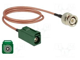 DeLOCK Cable coaxial 89681 FAKRA E a BNC 50 Ohm RG-316 0,5 m
