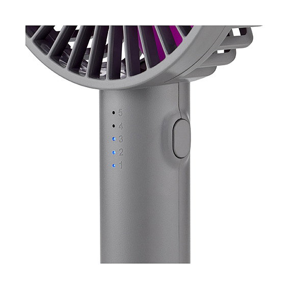 Unold Breezy II Ventilador de Mano Recargable 4W 5 Velocidades 10cm Gris Púrpura