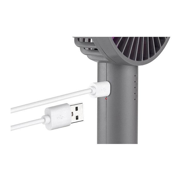 Unold Breezy II Ventilador de Mano Recargable 4W 5 Velocidades 10cm Gris Púrpura