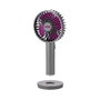 Unold Breezy II Ventilador de Mano Recargable 4W 5 Velocidades 10cm Gris Púrpura