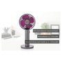 Unold Breezy II Ventilador de Mano Recargable 4W 5 Velocidades 10cm Gris Púrpura