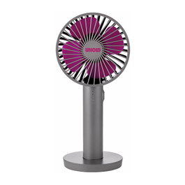Unold Breezy II Ventilador de Mano Recargable 4W 5 Velocidades 10cm Gris Púrpura