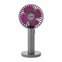 Unold Breezy II Ventilador de Mano Recargable 4W 5 Velocidades 10cm Gris Púrpura