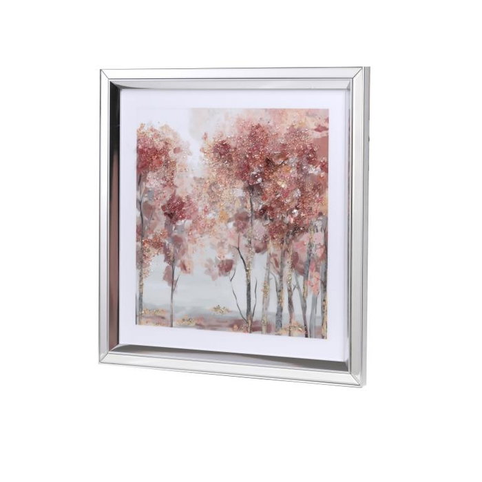 DKD Home Decor Cuadro Craft PS Árboles 3D Rosa DKD Home Decor Cuadro Craft PS Árboles 3D Rosa