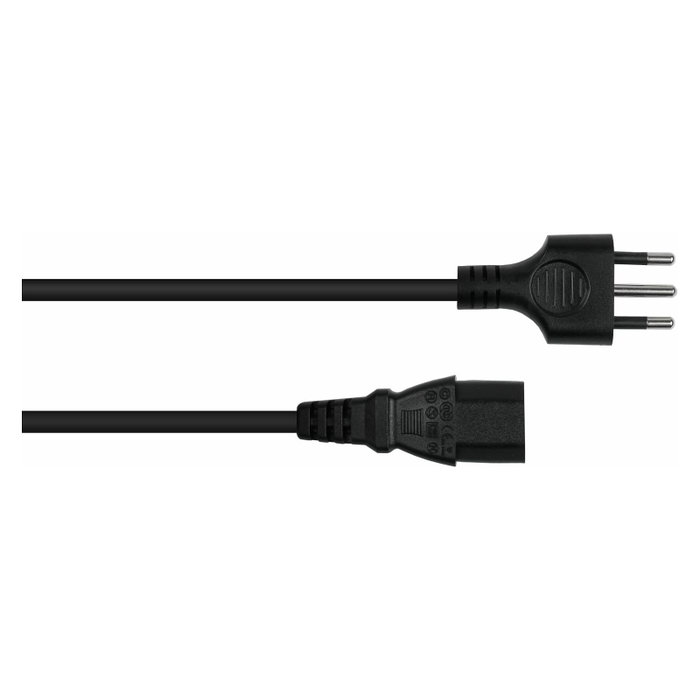 Kabelmeister Cable de alimentación Italia Tipo I a C13, 1,8 m, negro Kabelmeister Cable de alimentación Italia Tipo I a C13, 1,8 m, negro