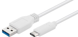 MicroConnect Cable USB-C a USB-A 3.2 Gen 1 0,5m Blanco