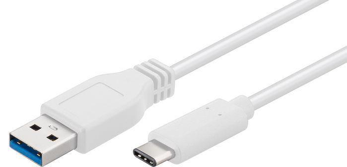 MicroConnect Cable USB-C a USB-A 3.2 Gen 1 0,5m Blanco MicroConnect Cable USB-C a USB-A 3.2 Gen 1 0,5m Blanco