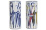 DKD Home Decor Paraguero Blanco y Azul Porcelana 20 x 45 x 20 cm (2 Unidades)