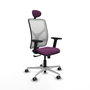 PIQUERAS Y CRESPO Silla de oficina Motilla con mecanismo Sincro, Morado y Blanco