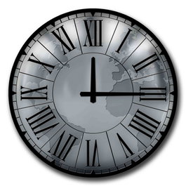 Wallity 5050MS-032 Reloj Decorativo MDF 50 cm Diámetro, Movimiento Silencioso, Elegante y Moderno para Hogar y Oficina