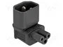 DeLOCK Adaptador de alimentación IEC 60320 C14 a C5 de 2,5 A angular de 90°