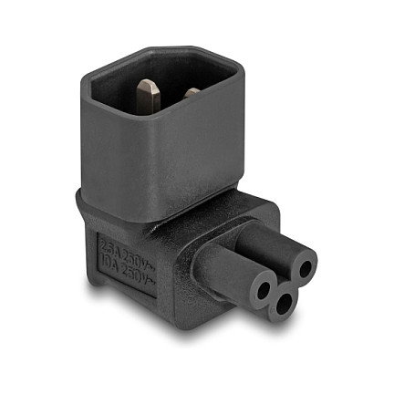 DeLOCK Adaptador de alimentación IEC 60320 C14 a C5 de 2,5 A angular de 90° DeLOCK Adaptador de alimentación IEC 60320 C14 a C5 de 2,5 A angular de 90°