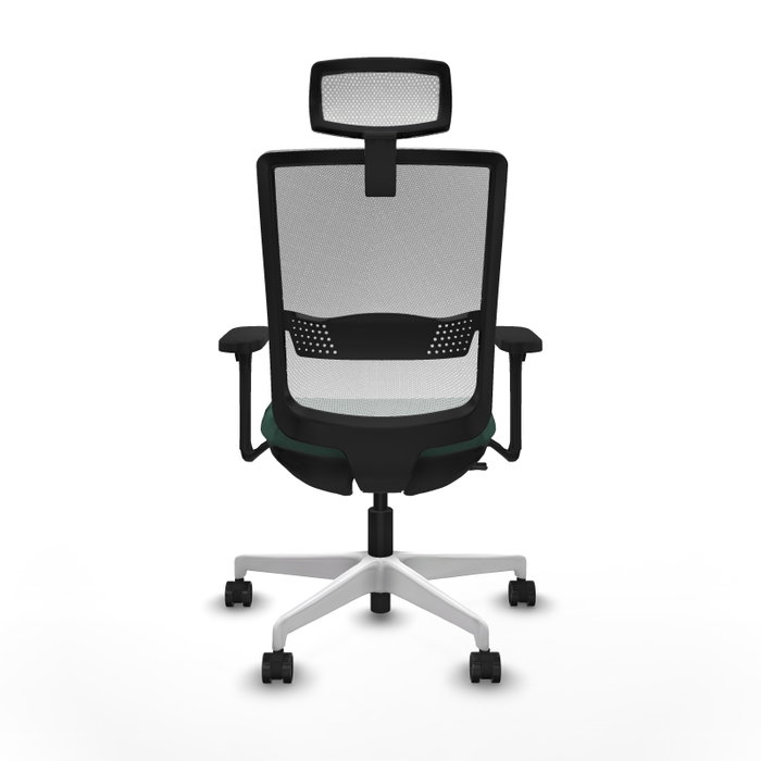 PIQUERAS Y CRESPO Silla de oficina Haches con mecanismo Sincro/Traslack Verde botella y Blanco PIQUERAS Y CRESPO Silla de oficina Haches con mecanismo Sincro/Traslack Verde botella y Blanco