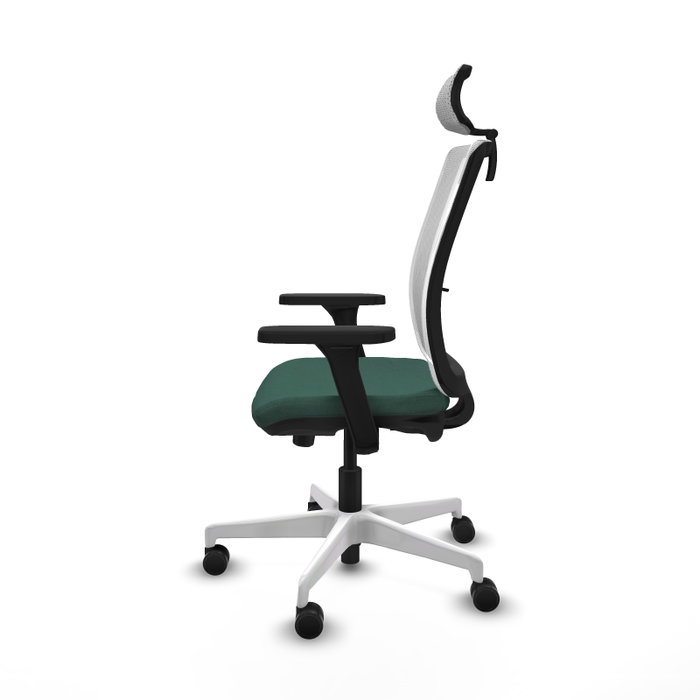PIQUERAS Y CRESPO Silla de oficina Haches con mecanismo Sincro/Traslack Verde botella y Blanco PIQUERAS Y CRESPO Silla de oficina Haches con mecanismo Sincro/Traslack Verde botella y Blanco