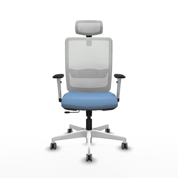 PIQUERAS Y CRESPO Silla de oficina Haches Azul cielo y Blanco