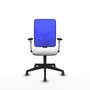 PIQUERAS Y CRESPO Silla de oficina Motilla con mecanismo Sincro, Azul y Blanco